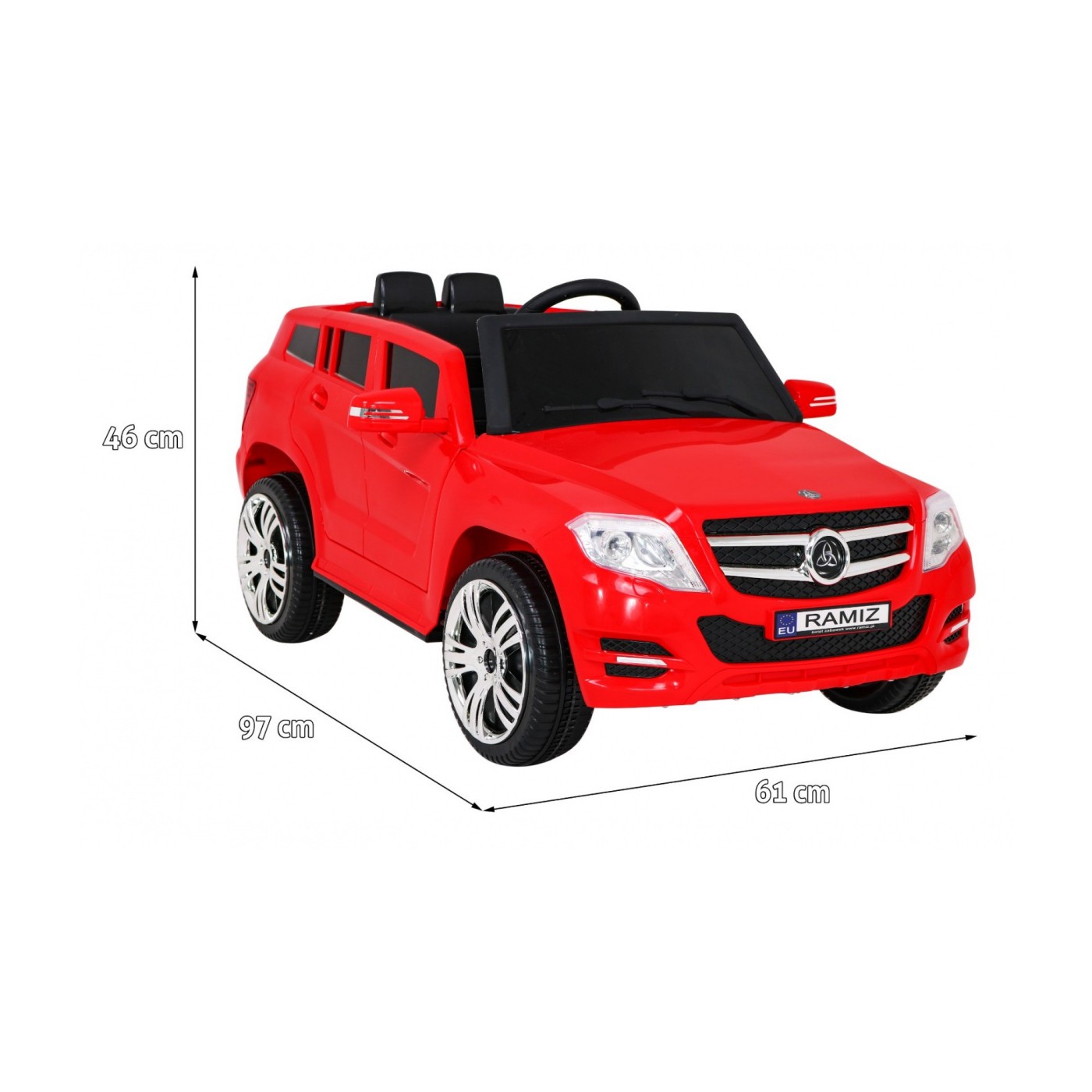 Autko City Rider Kids červené dálkové nastavení volantu pomalý start MP3 USB LED