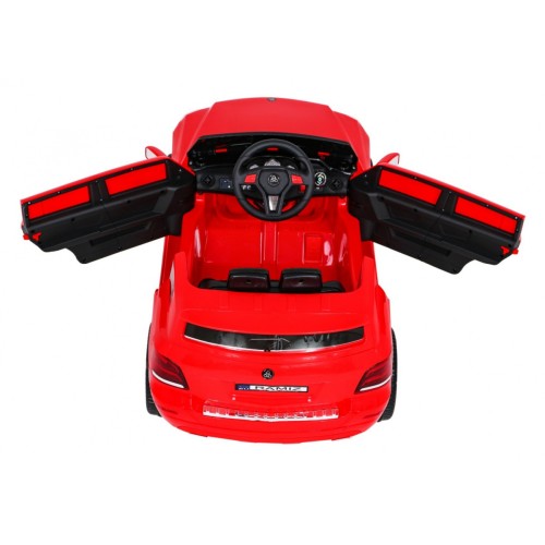 Autko City Rider Kids červené dálkové nastavení volantu pomalý start MP3 USB LED