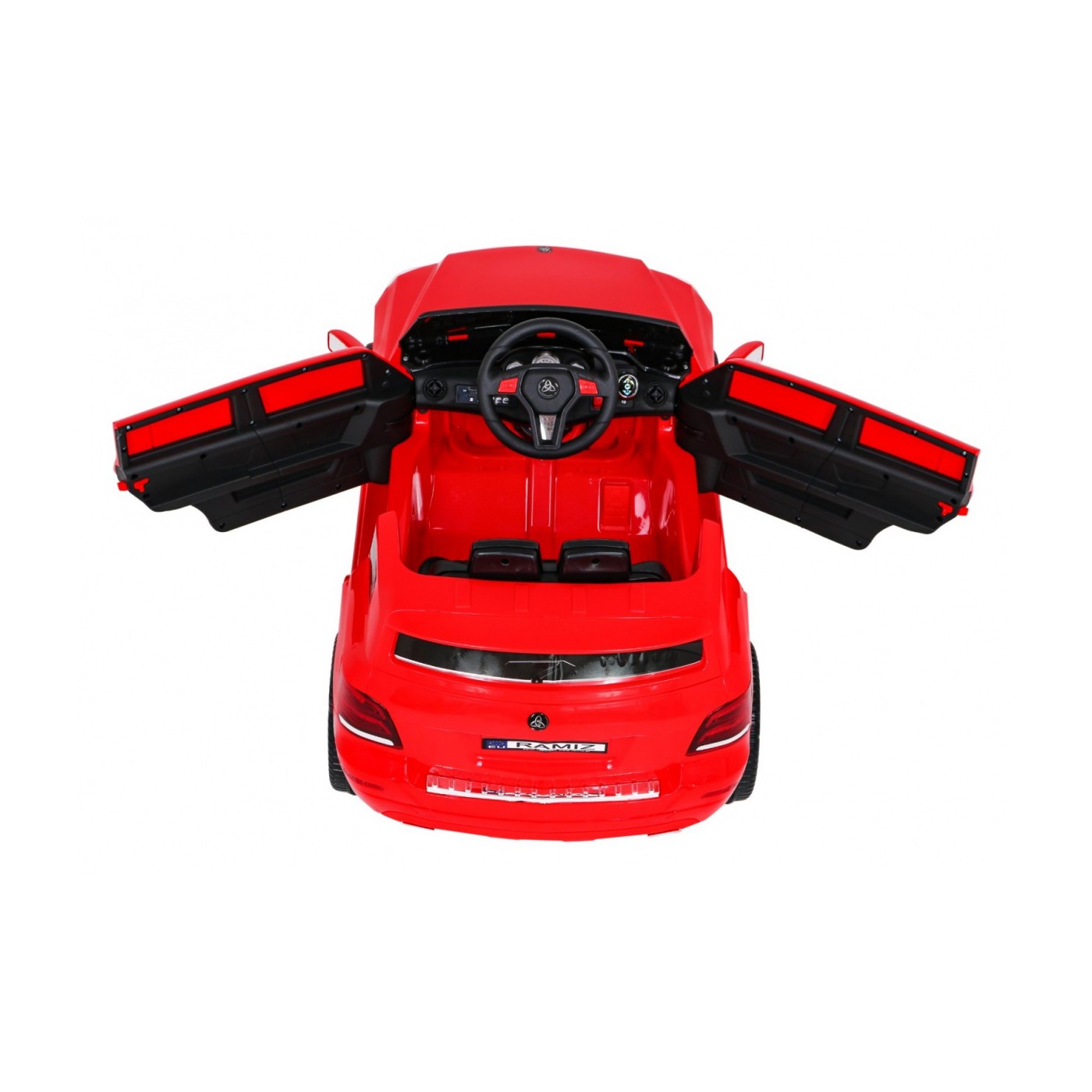 Autko City Rider Kids červené dálkové nastavení volantu pomalý start MP3 USB LED