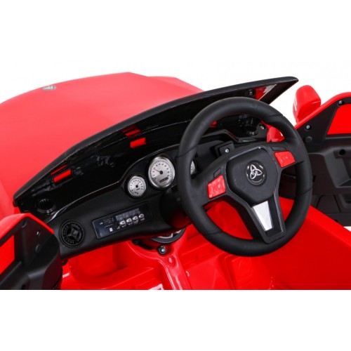 Autko City Rider Kids červené dálkové nastavení volantu pomalý start MP3 USB LED