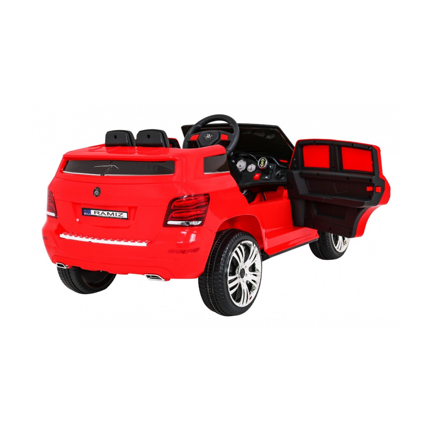 Autko City Rider Kids červené dálkové nastavení volantu pomalý start MP3 USB LED