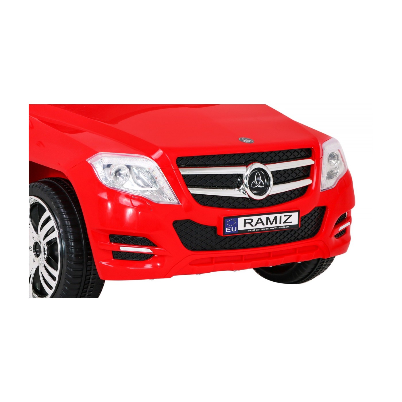 Autko City Rider Kids červené dálkové nastavení volantu pomalý start MP3 USB LED