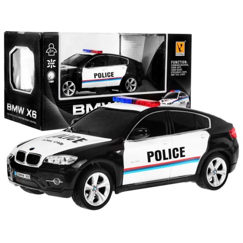 BMW x6 Dětské policejní auto 8+ Dálkové ovládání Policie 1:24 Světla kohout