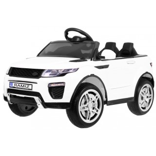 Autko Rapid Racer Electric Kids bílá + dálkové ovládání + pomalý start + EVA + MP3 LED