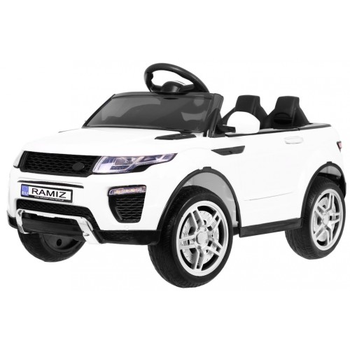 Autko Rapid Racer Electric Kids bílá + dálkové ovládání + pomalý start + EVA + MP3 LED