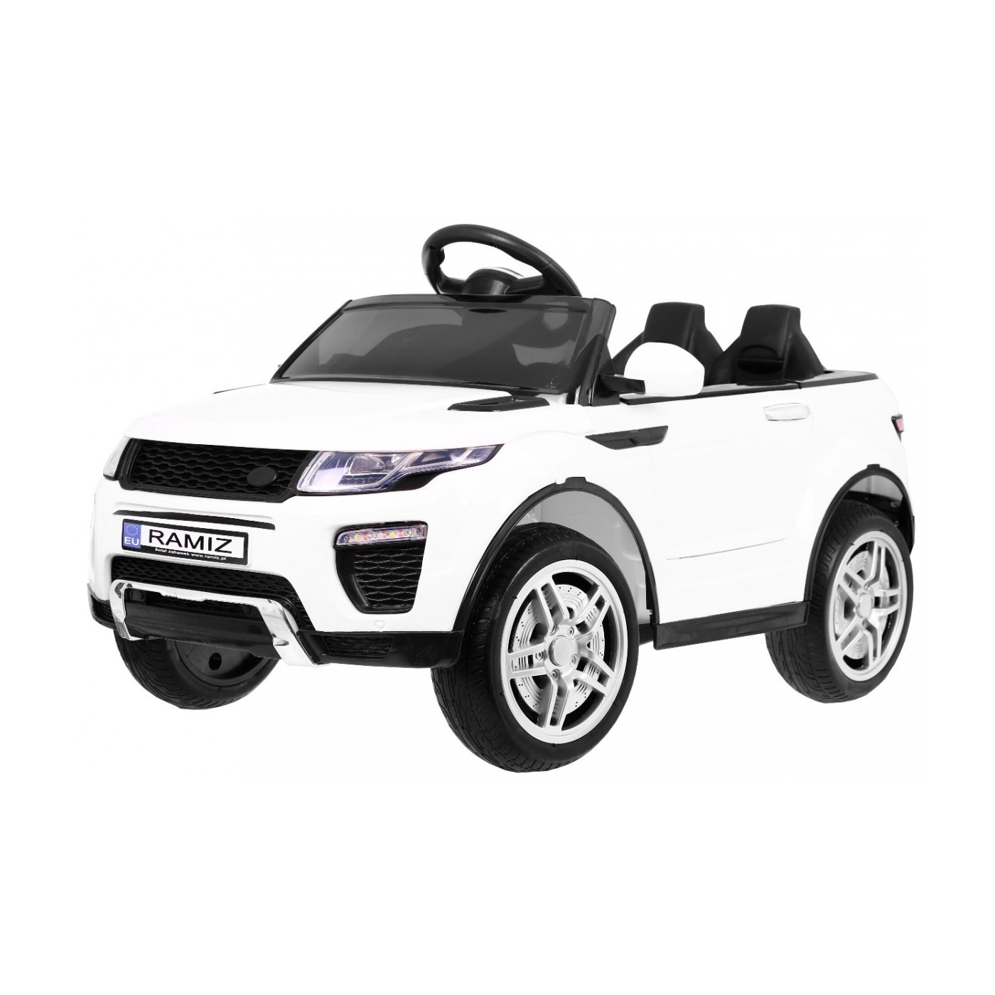 Autko Rapid Racer Electric Kids bílá + dálkové ovládání + pomalý start + EVA + MP3 LED