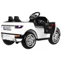 Autko Rapid Racer Electric Kids bílá + dálkové ovládání + pomalý start + EVA + MP3 LED