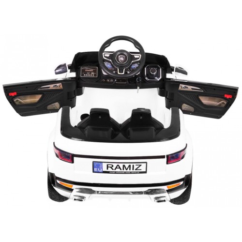 Autko Rapid Racer Electric Kids bílá + dálkové ovládání + pomalý start + EVA + MP3 LED