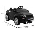 Autko Rapid Racer Electric Kids černá + dálkové ovládání + pomalý start + EVA + MP3 LED