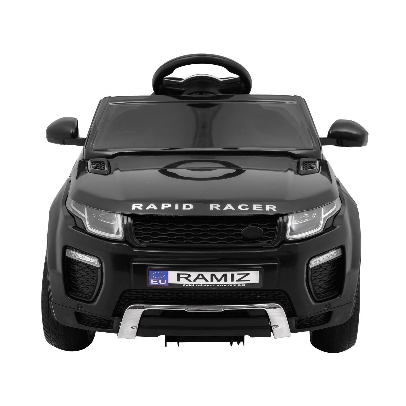 Autko Rapid Racer Electric Kids černá + dálkové ovládání + pomalý start + EVA + MP3 LED