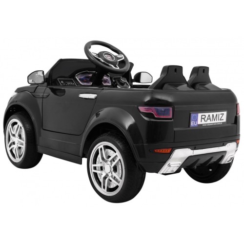 Autko Rapid Racer Electric Kids černá + dálkové ovládání + pomalý start + EVA + MP3 LED