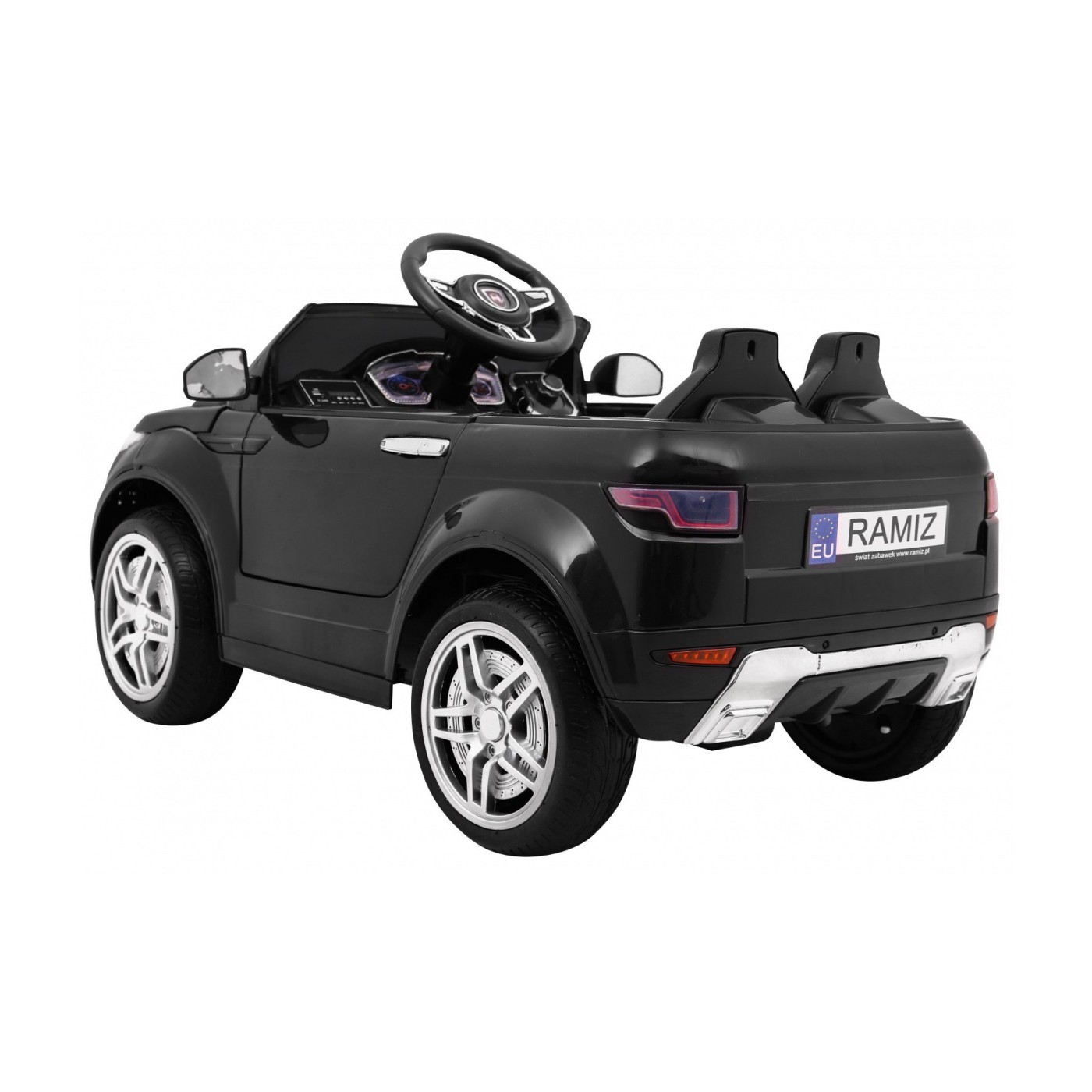 Autko Rapid Racer Electric Kids černá + dálkové ovládání + pomalý start + EVA + MP3 LED
