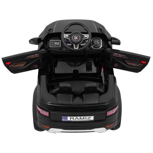 Autko Rapid Racer Electric Kids černá + dálkové ovládání + pomalý start + EVA + MP3 LED