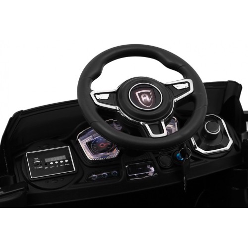 Autko Rapid Racer Electric Kids černá + dálkové ovládání + pomalý start + EVA + MP3 LED