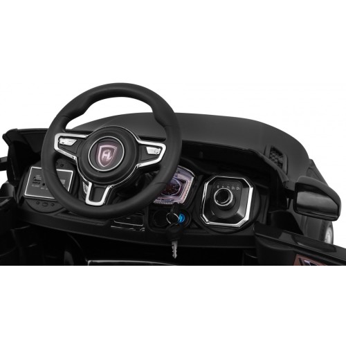 Autko Rapid Racer Electric Kids černá + dálkové ovládání + pomalý start + EVA + MP3 LED