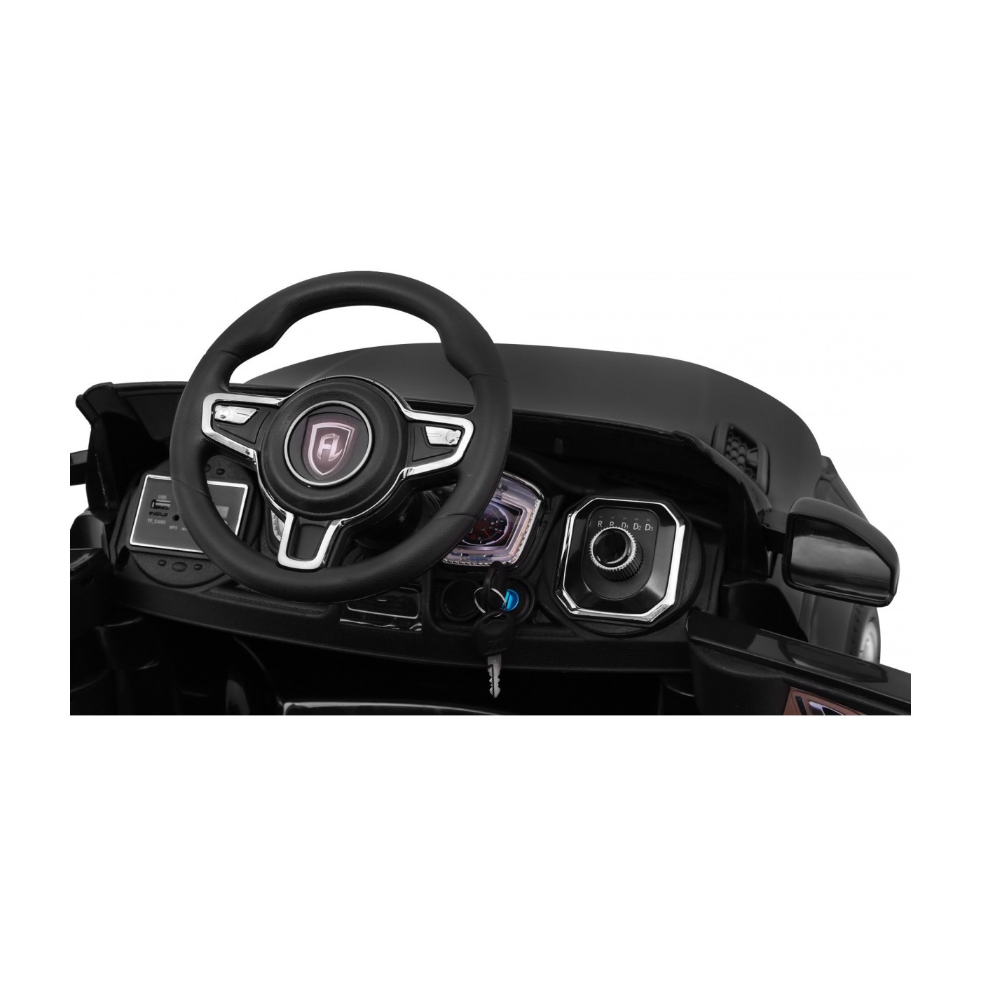 Autko Rapid Racer Electric Kids černá + dálkové ovládání + pomalý start + EVA + MP3 LED