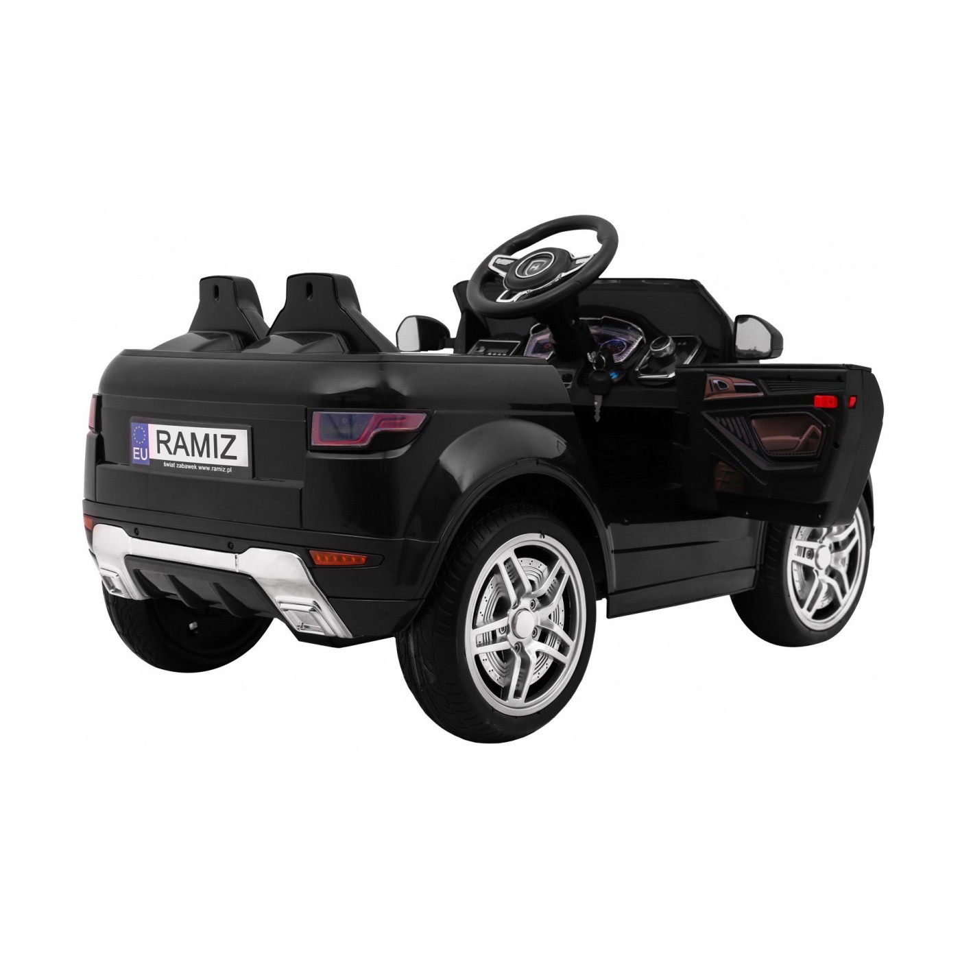 Autko Rapid Racer Electric Kids černá + dálkové ovládání + pomalý start + EVA + MP3 LED