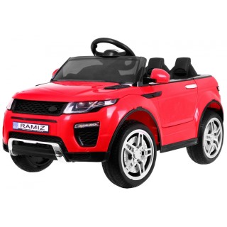 Auto Rapid Racer Elektrický Dětský Červený + Dálkové Ovládání + Pomalý Start + EVA + MP3 LED