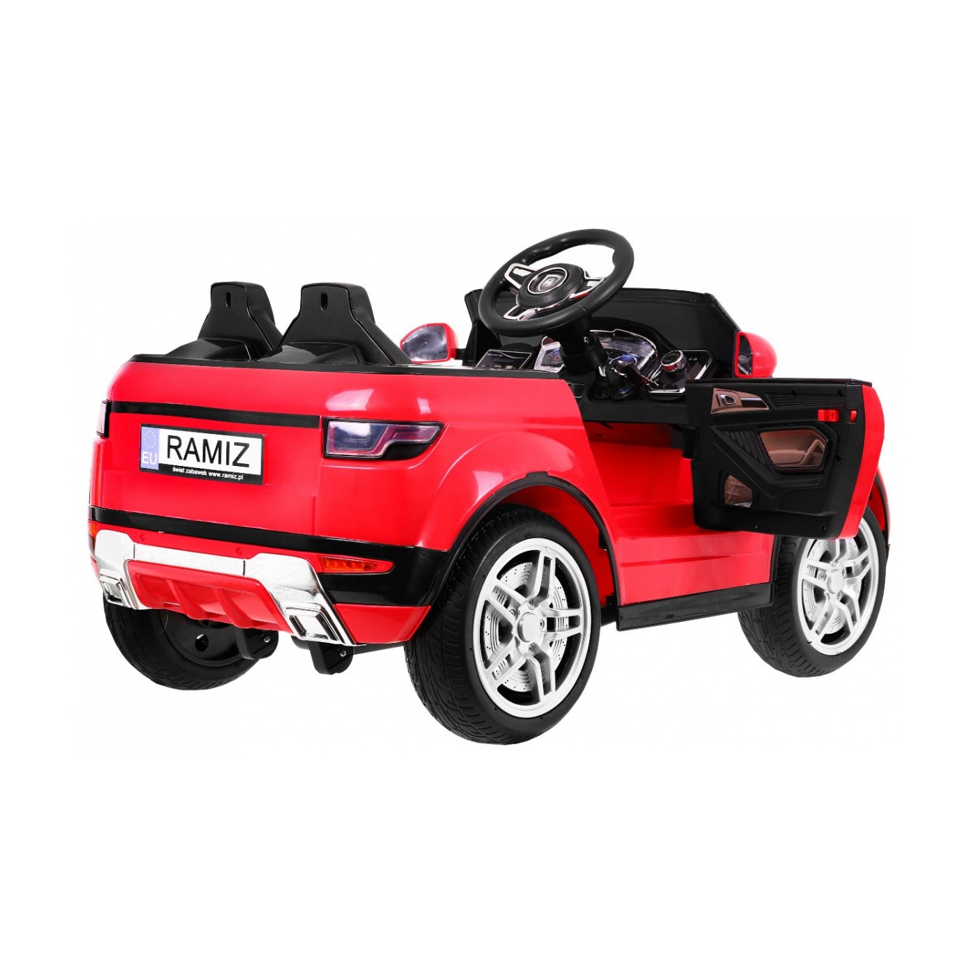 Auto Rapid Racer Elektrický Dětský Červený + Dálkové Ovládání + Pomalý Start + EVA + MP3 LED