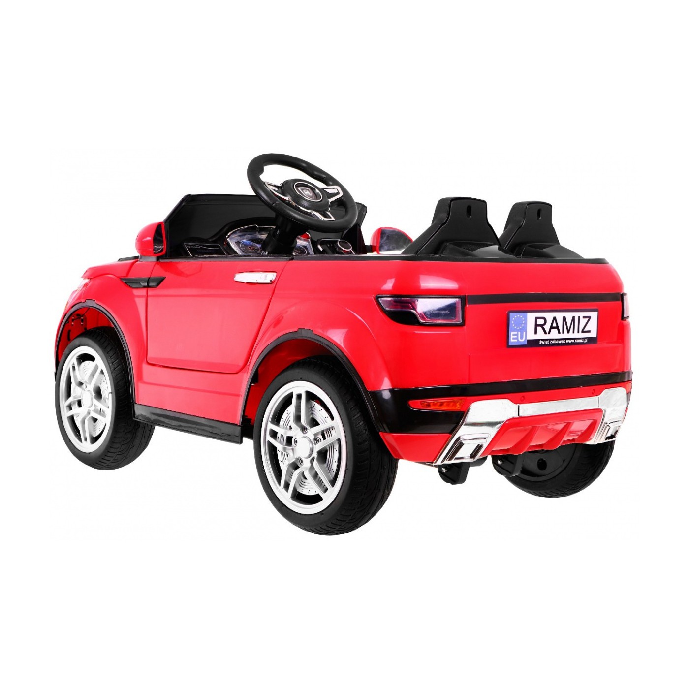 Auto Rapid Racer Elektrický Dětský Červený + Dálkové Ovládání + Pomalý Start + EVA + MP3 LED