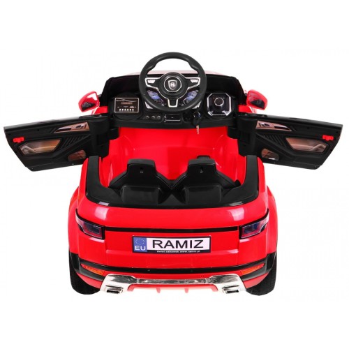 Auto Rapid Racer Elektrický Dětský Červený + Dálkové Ovládání + Pomalý Start + EVA + MP3 LED
