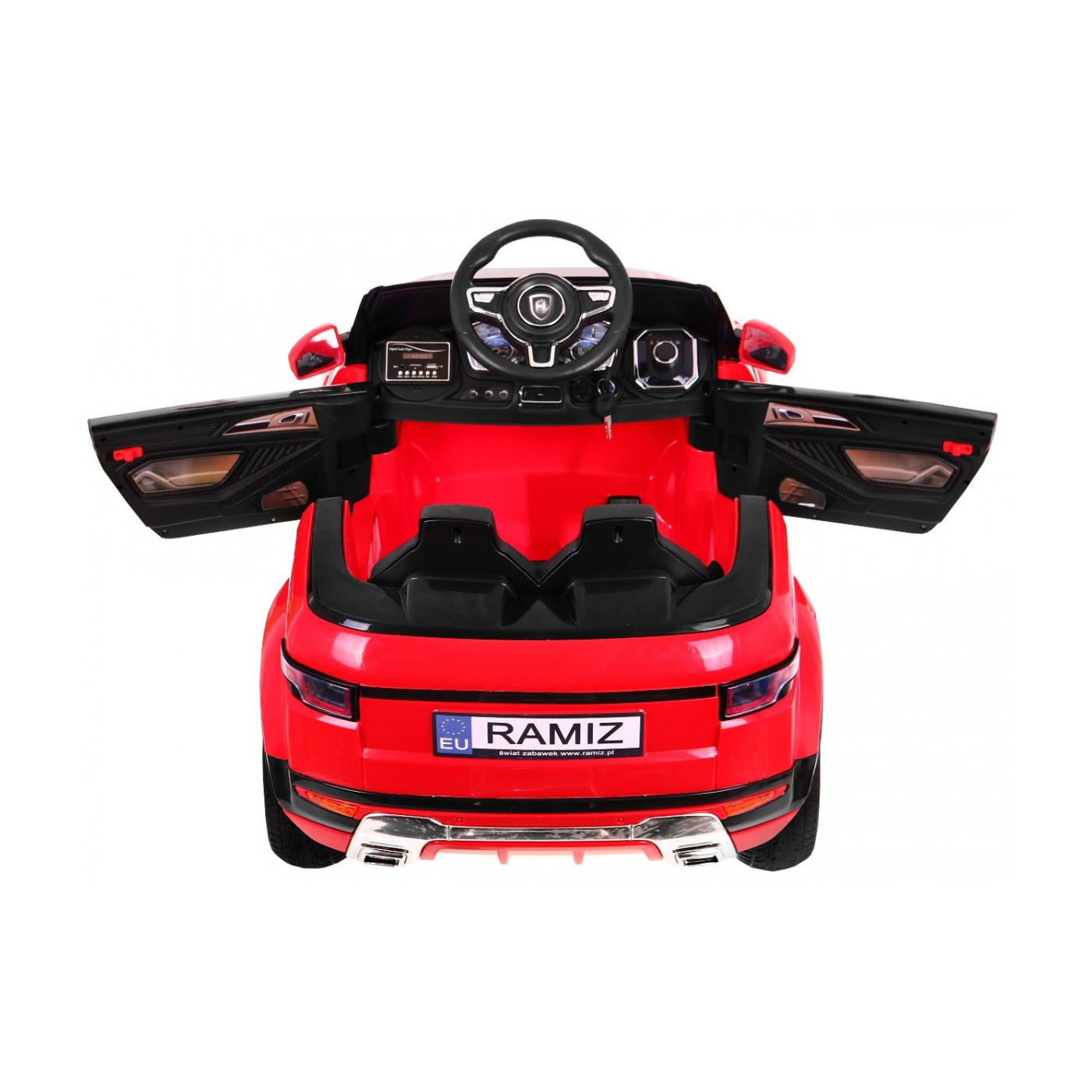 Auto Rapid Racer Elektrický Dětský Červený + Dálkové Ovládání + Pomalý Start + EVA + MP3 LED