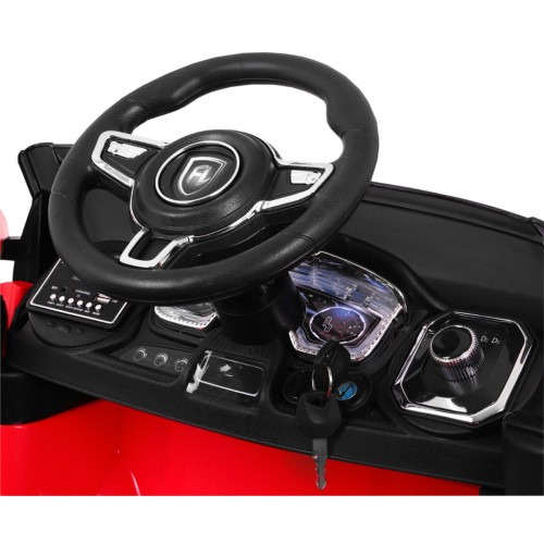 Auto Rapid Racer Elektrický Dětský Červený + Dálkové Ovládání + Pomalý Start + EVA + MP3 LED