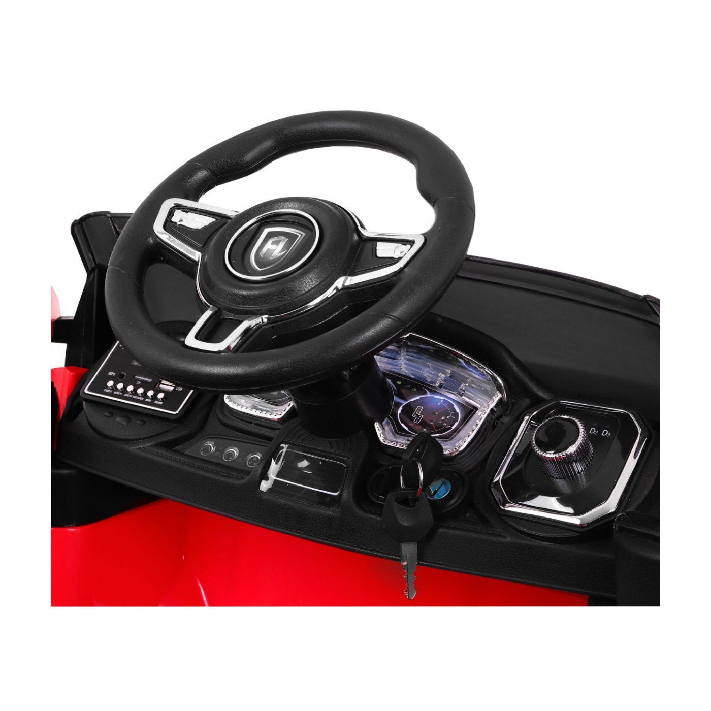 Auto Rapid Racer Elektrický Dětský Červený + Dálkové Ovládání + Pomalý Start + EVA + MP3 LED