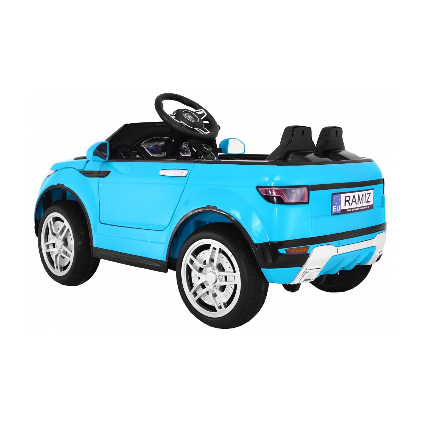 Auto Rapid Racer Elektrický Dětský Modrý Dálkový Pomalý Start EVA MP3 LED