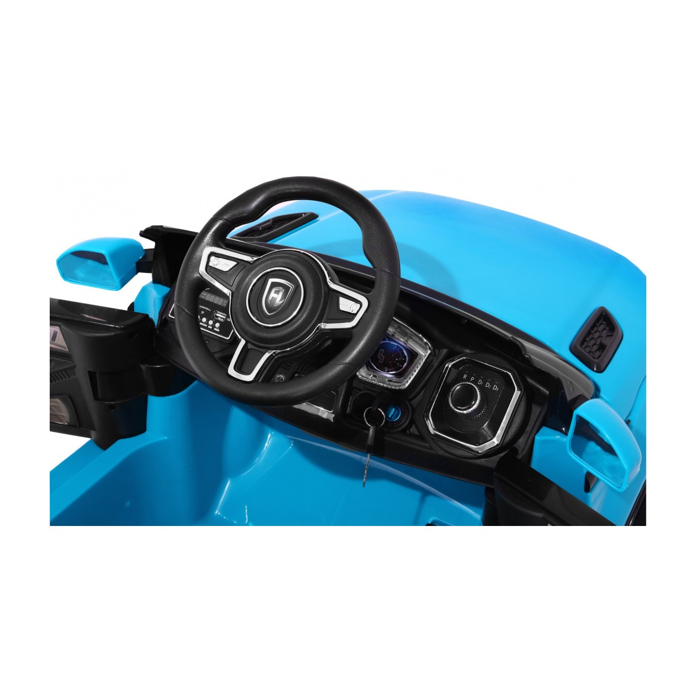 Auto Rapid Racer Elektrický Dětský Modrý Dálkový Pomalý Start EVA MP3 LED