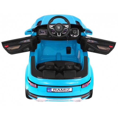 Auto Rapid Racer Elektrický Dětský Modrý Dálkový Pomalý Start EVA MP3 LED