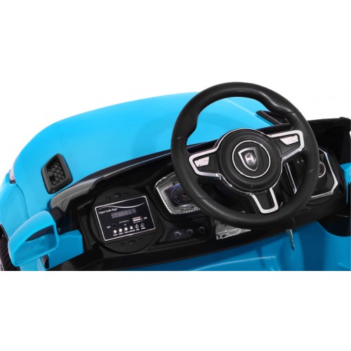 Auto Rapid Racer Elektrický Dětský Modrý Dálkový Pomalý Start EVA MP3 LED