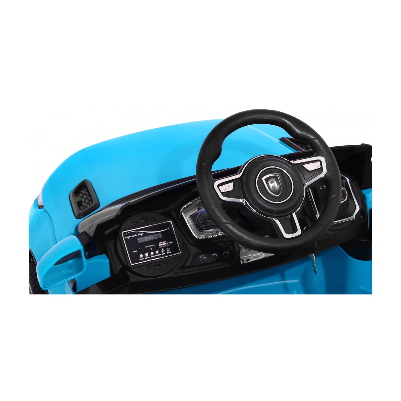 Auto Rapid Racer Elektrický Dětský Modrý Dálkový Pomalý Start EVA MP3 LED