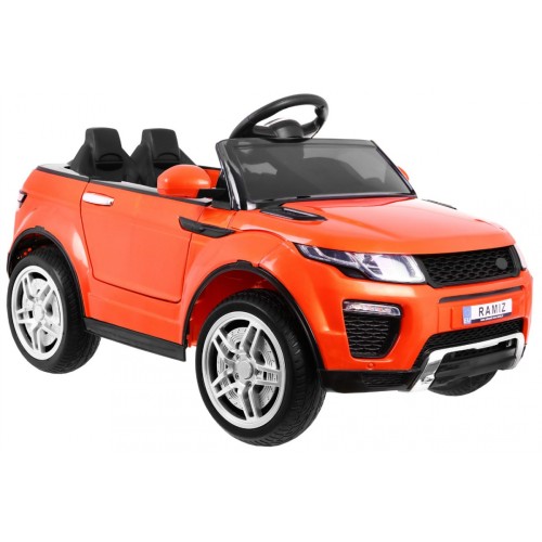 Autko Rapid Racer elektrické děti oranžové + dálkové ovládání + pomalý start + EVA + MP3 LED
