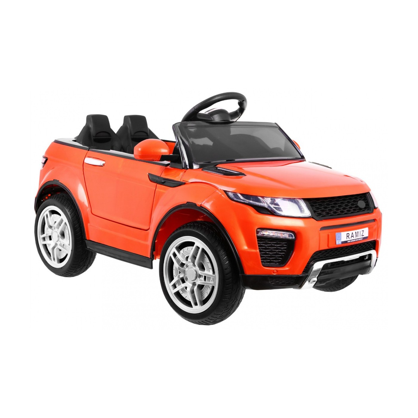 Autko Rapid Racer elektrické děti oranžové + dálkové ovládání + pomalý start + EVA + MP3 LED