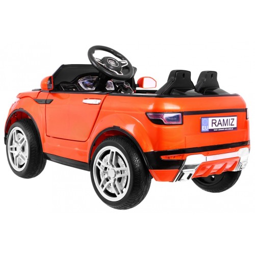 Autko Rapid Racer elektrické děti oranžové + dálkové ovládání + pomalý start + EVA + MP3 LED
