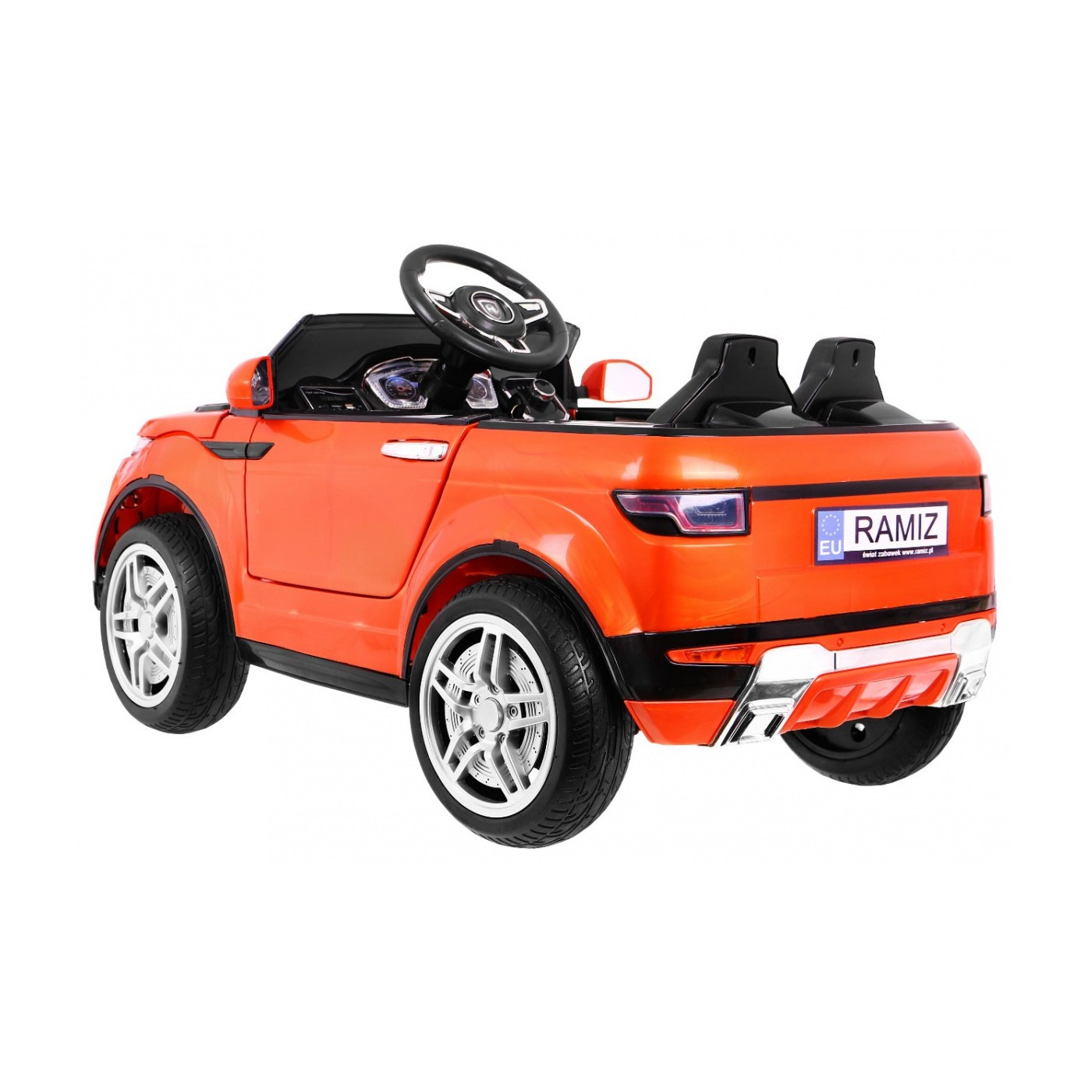 Autko Rapid Racer elektrické děti oranžové + dálkové ovládání + pomalý start + EVA + MP3 LED