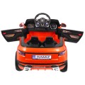 Autko Rapid Racer elektrické děti oranžové + dálkové ovládání + pomalý start + EVA + MP3 LED