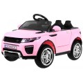Autko Rapid Racer elektrická dětská růžová + dálkové ovládání + pomalý start + EVA + MP3 LED
