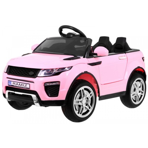 Autko Rapid Racer elektrická dětská růžová + dálkové ovládání + pomalý start + EVA + MP3 LED