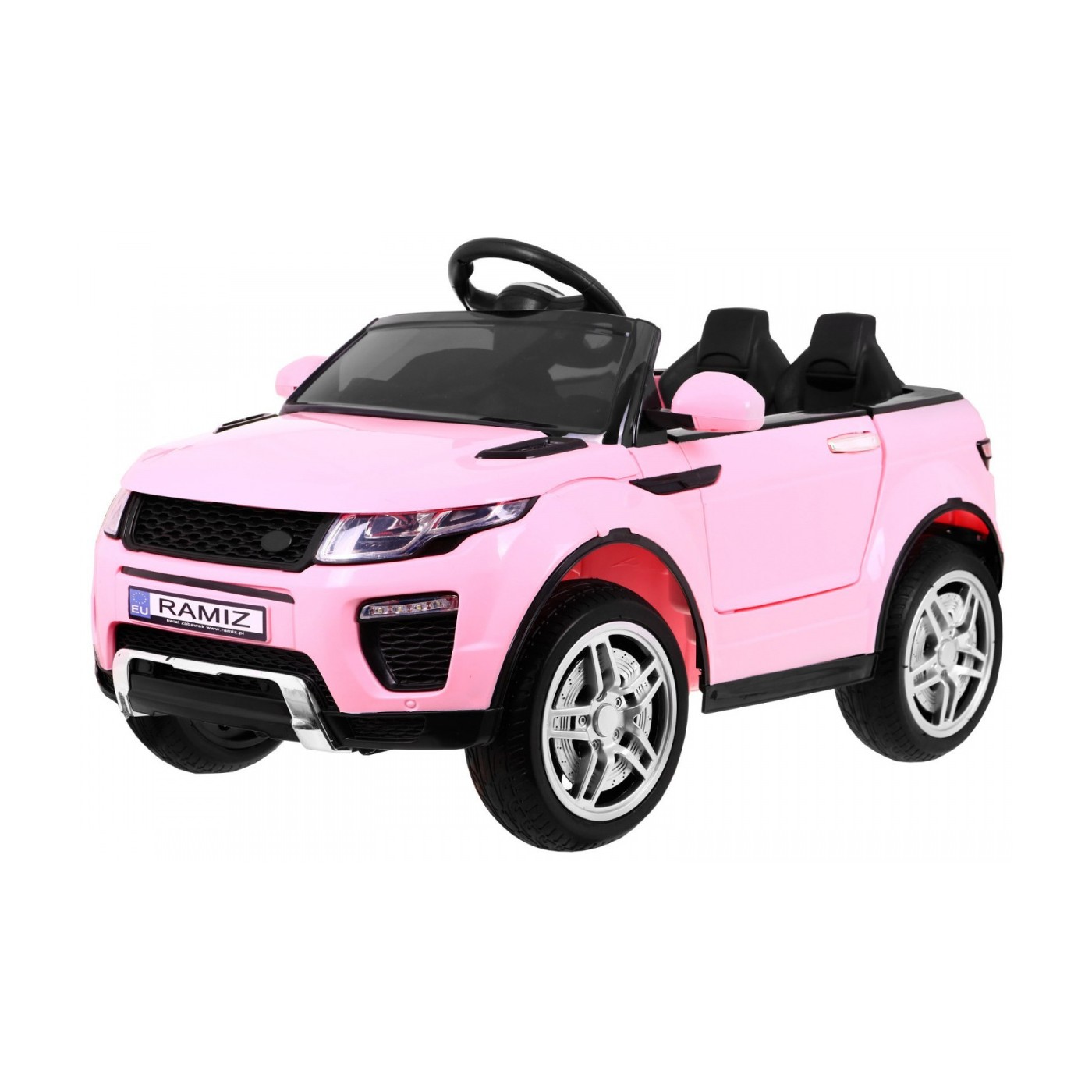 Autko Rapid Racer elektrická dětská růžová + dálkové ovládání + pomalý start + EVA + MP3 LED