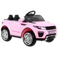 Autko Rapid Racer elektrická dětská růžová + dálkové ovládání + pomalý start + EVA + MP3 LED