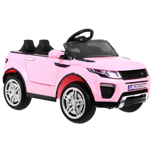 Autko Rapid Racer elektrická dětská růžová + dálkové ovládání + pomalý start + EVA + MP3 LED