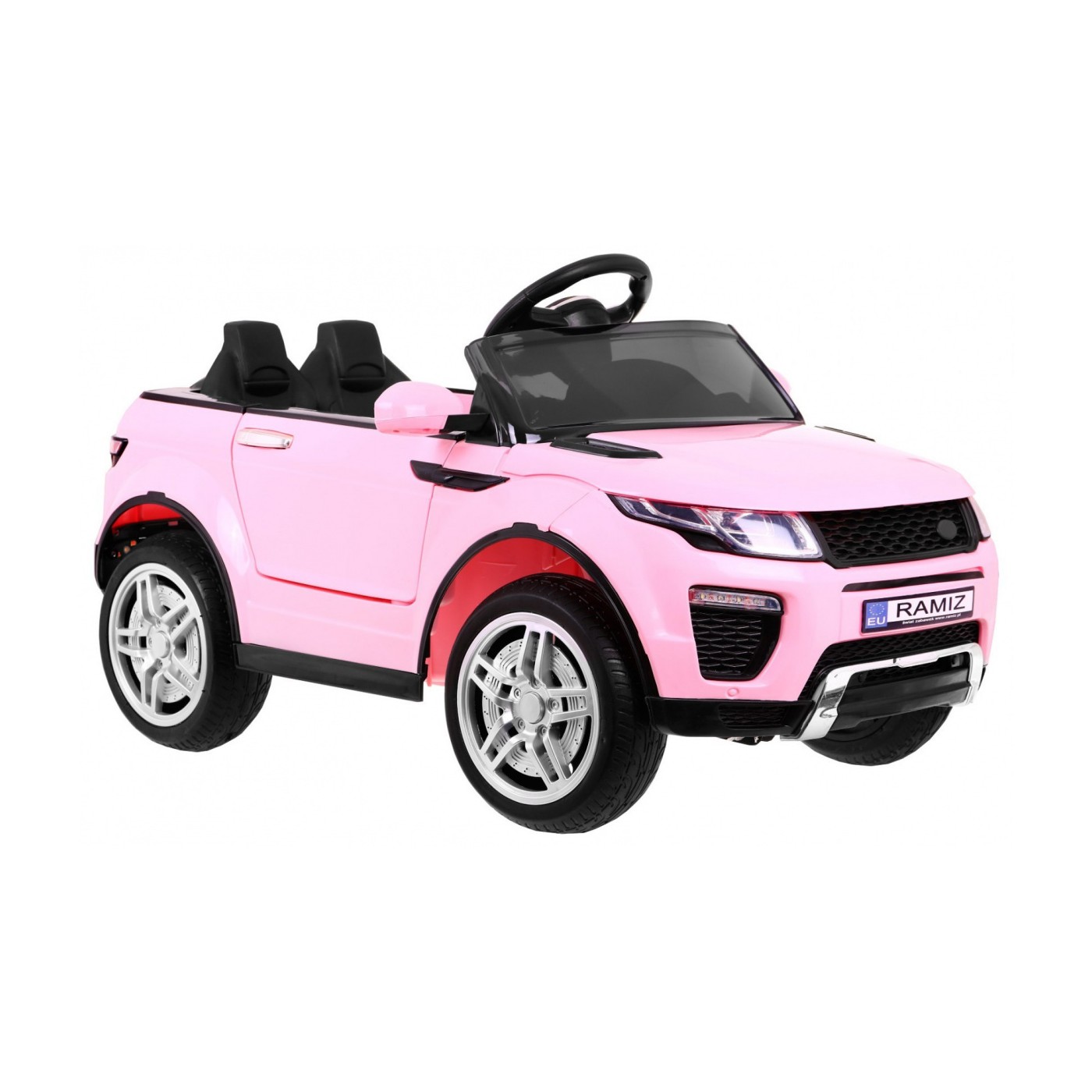 Autko Rapid Racer elektrická dětská růžová + dálkové ovládání + pomalý start + EVA + MP3 LED
