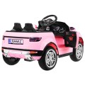 Autko Rapid Racer elektrická dětská růžová + dálkové ovládání + pomalý start + EVA + MP3 LED