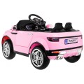 Autko Rapid Racer elektrická dětská růžová + dálkové ovládání + pomalý start + EVA + MP3 LED