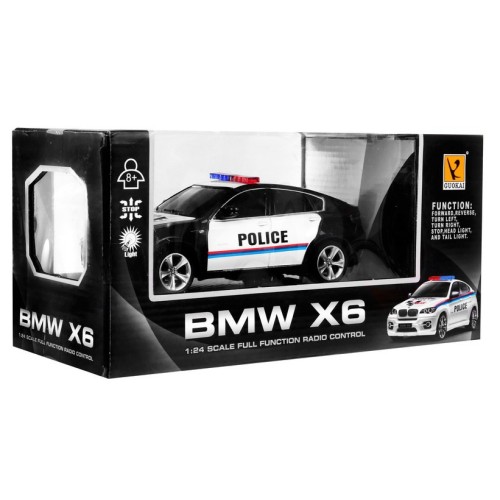 BMW x6 Dětské policejní auto 8+ Dálkové ovládání Policie 1:24 Světla kohout
