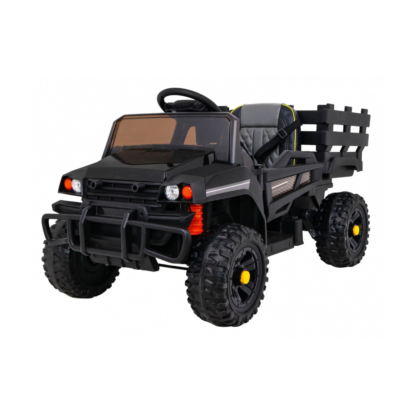 Autko Farmer Pick-Up Kids černý dálkový kufr EVA Lopata MP3 LED