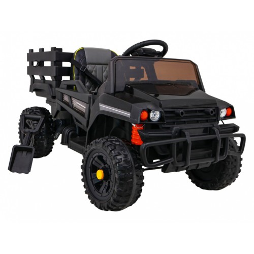 Autko Farmer Pick-Up Kids černý dálkový kufr EVA Lopata MP3 LED