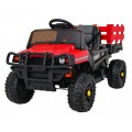 Autko Farmer Pick-up Děti Červený Dálkový Kufr EVA Lopata MP3 LED